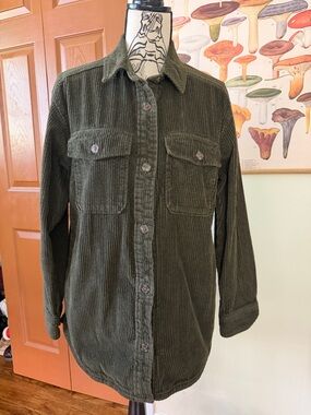 Patagonia Olive Green Corduroy Shirt Jacket
